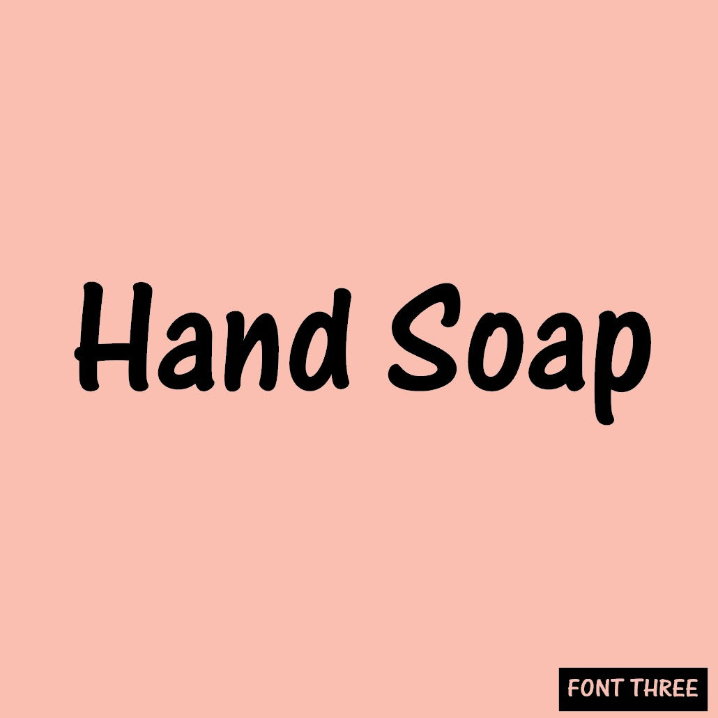 Hand Soap Label Stickers