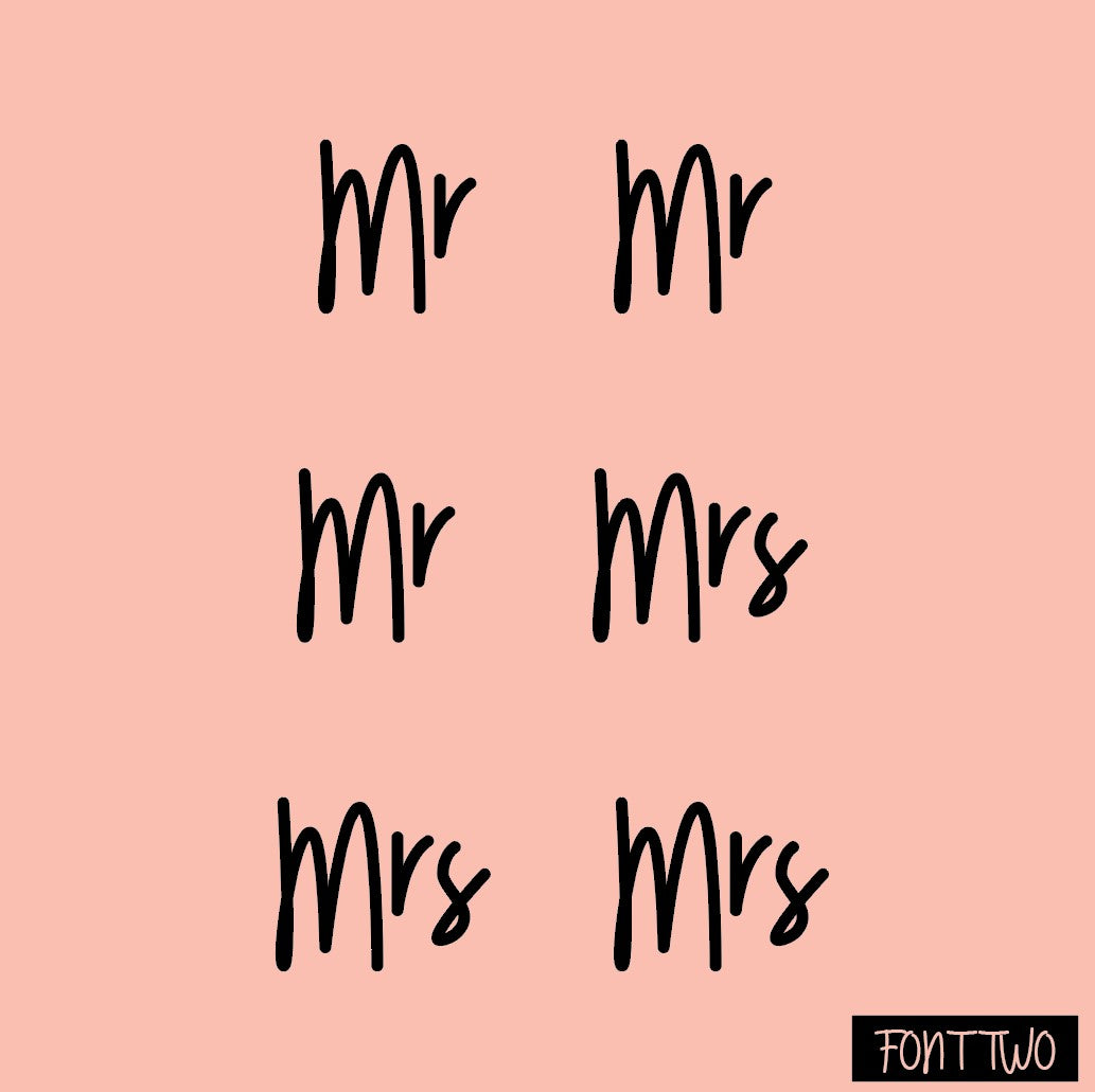 Mr And Mrs Sticker Labels